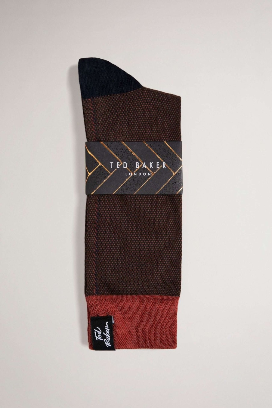 Homeware * | Ted Baker Orange Semi Plain Socks Quick Delivery