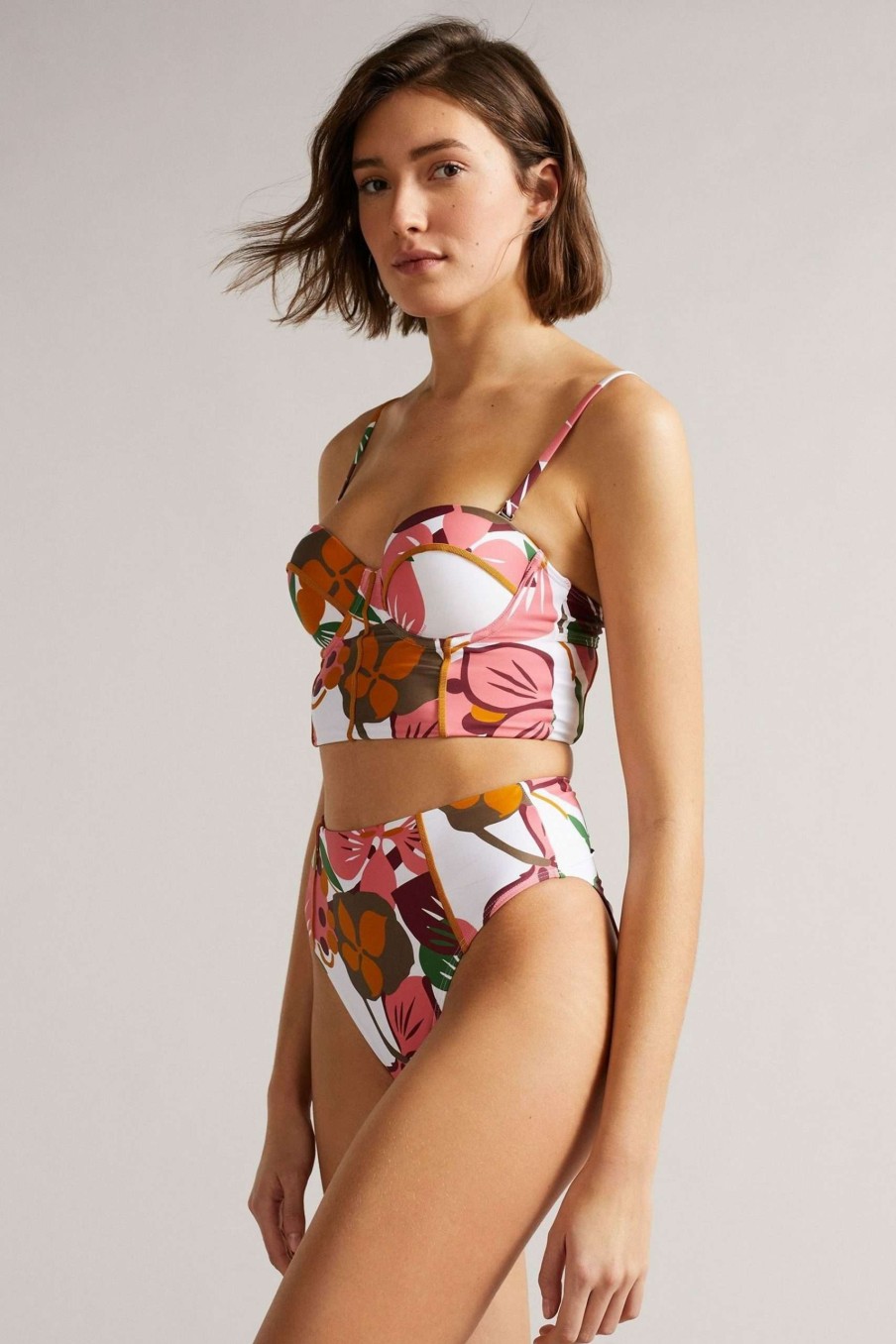 Clothing * | Ted Baker Luce White Bikini Top Shop