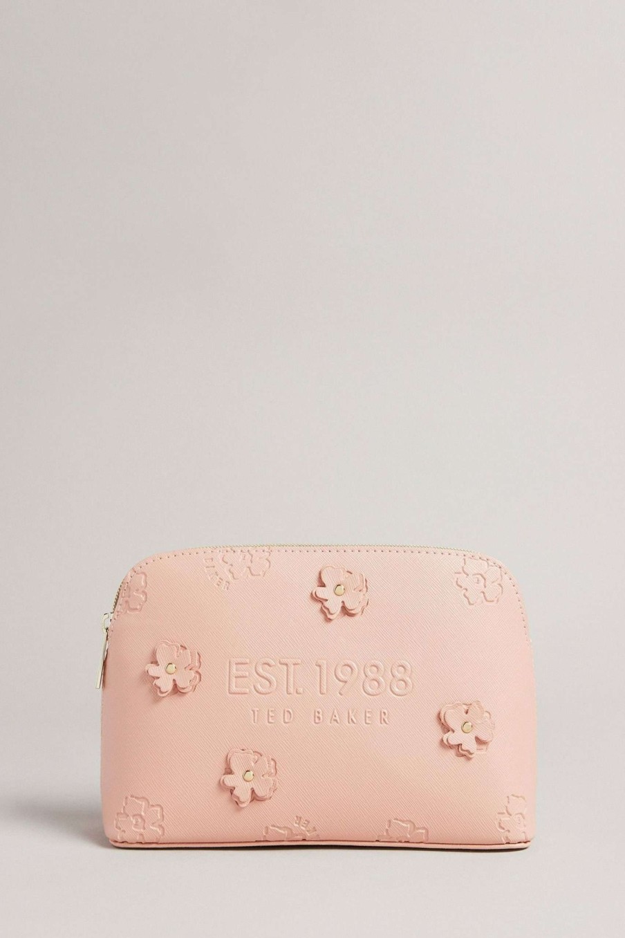 Homeware * | Ted Baker Flancon Dusky-Pink Applique Floral Makeup Bag Hot Selling