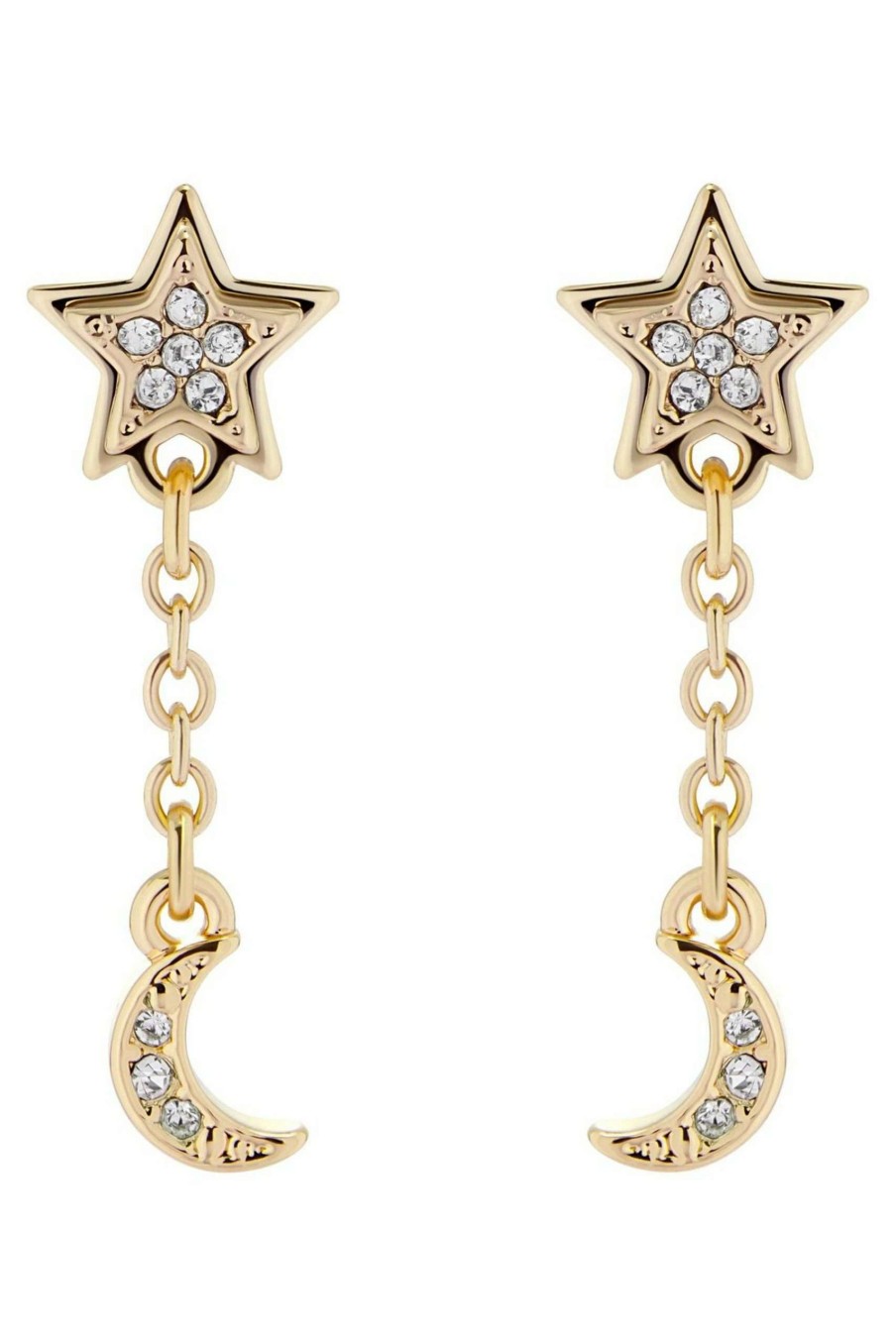 Homeware * | Ted Baker Natural Mooji: Pave Star And Moon Drop Earrings Discount