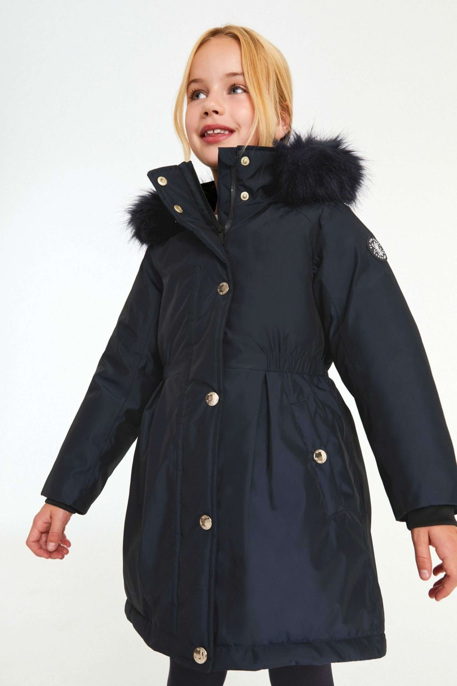 Clothing * | Ted Baker Navy Waterproof Coat Top Selling