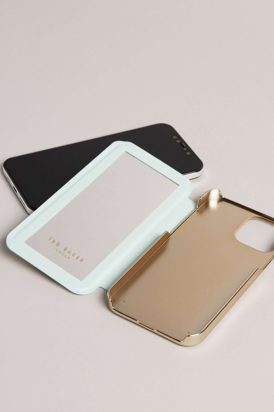 Homeware * | Ted Baker Ribekka Green Brush Strokes Iphone 12 / 12 Pro Mirror Case Online Store