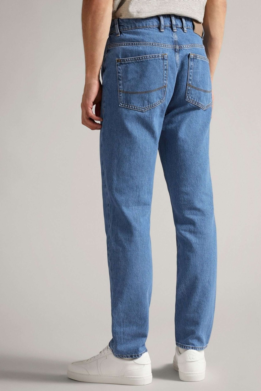 Clothing * | Ted Baker Mid-Blue Cambly Slim Leg Denim Jeans Best-Selling