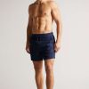 Clothing * | Ted Baker Trehil Navy Blue Plain Swim Shorts Sale Online