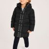 Clothing * | Ted Baker Shower Resistant Black Padded Coat Top Selling