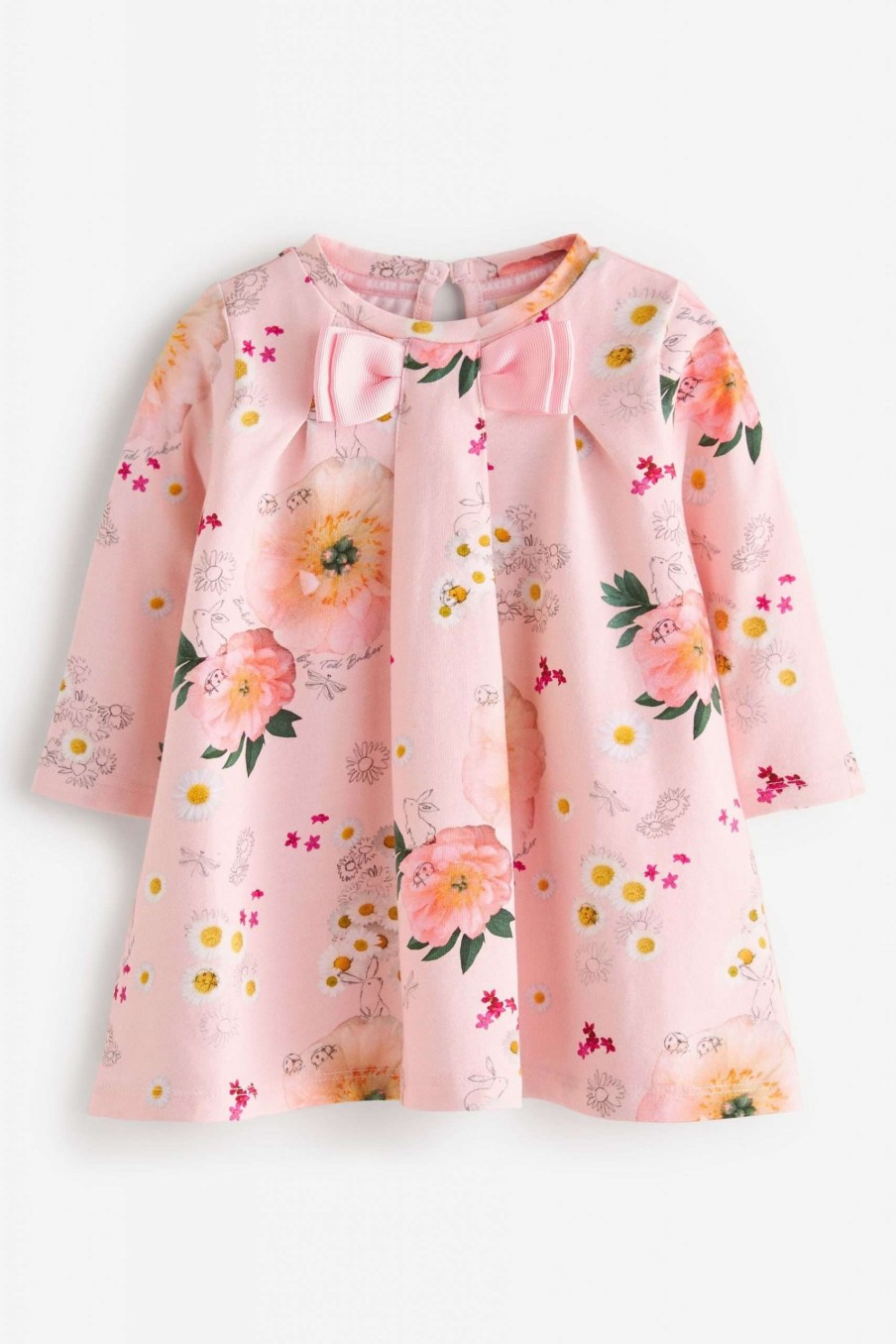 Clothing * | Ted Baker Pink Floral Dress Discounts