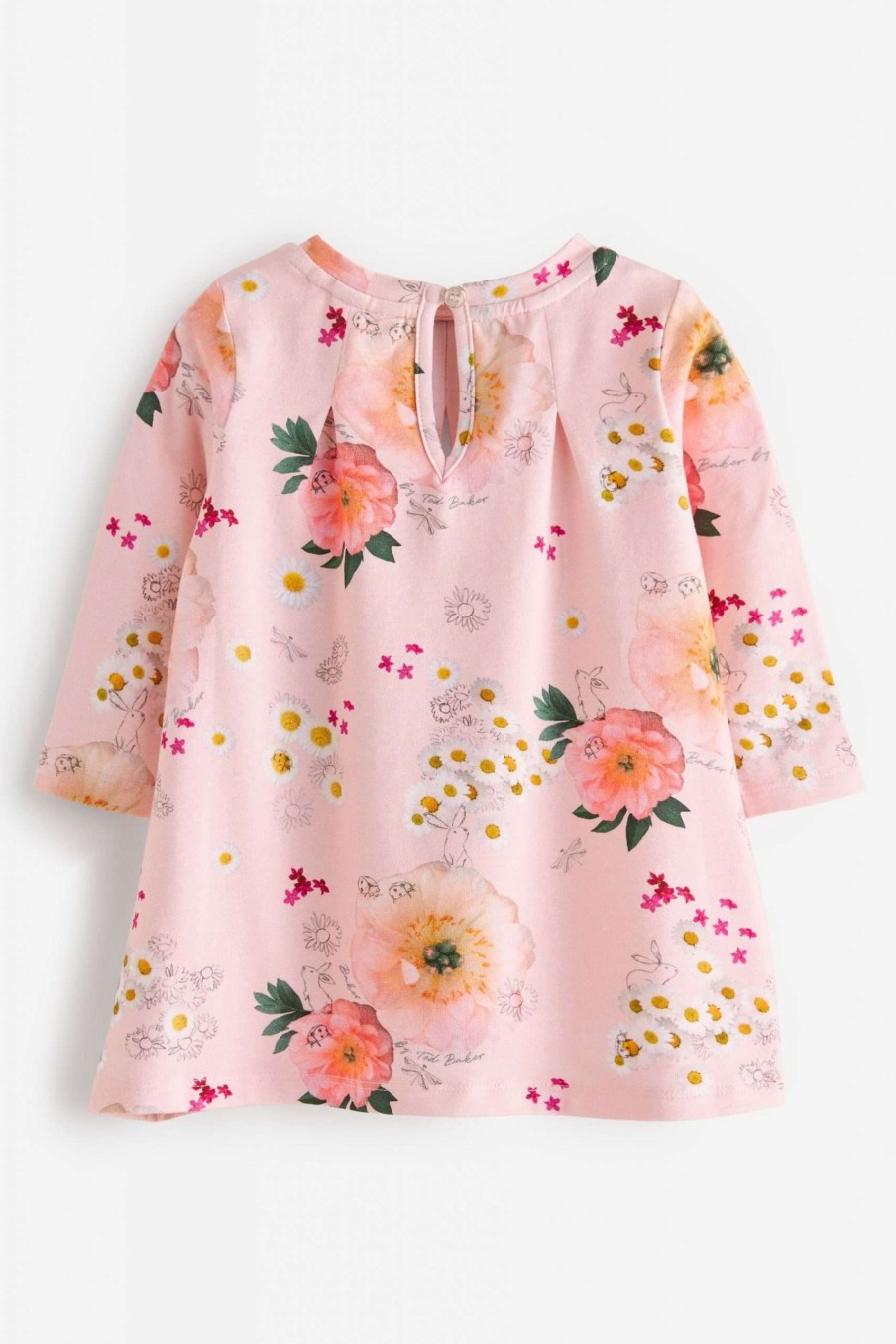 Clothing * | Ted Baker Pink Floral Dress Discounts