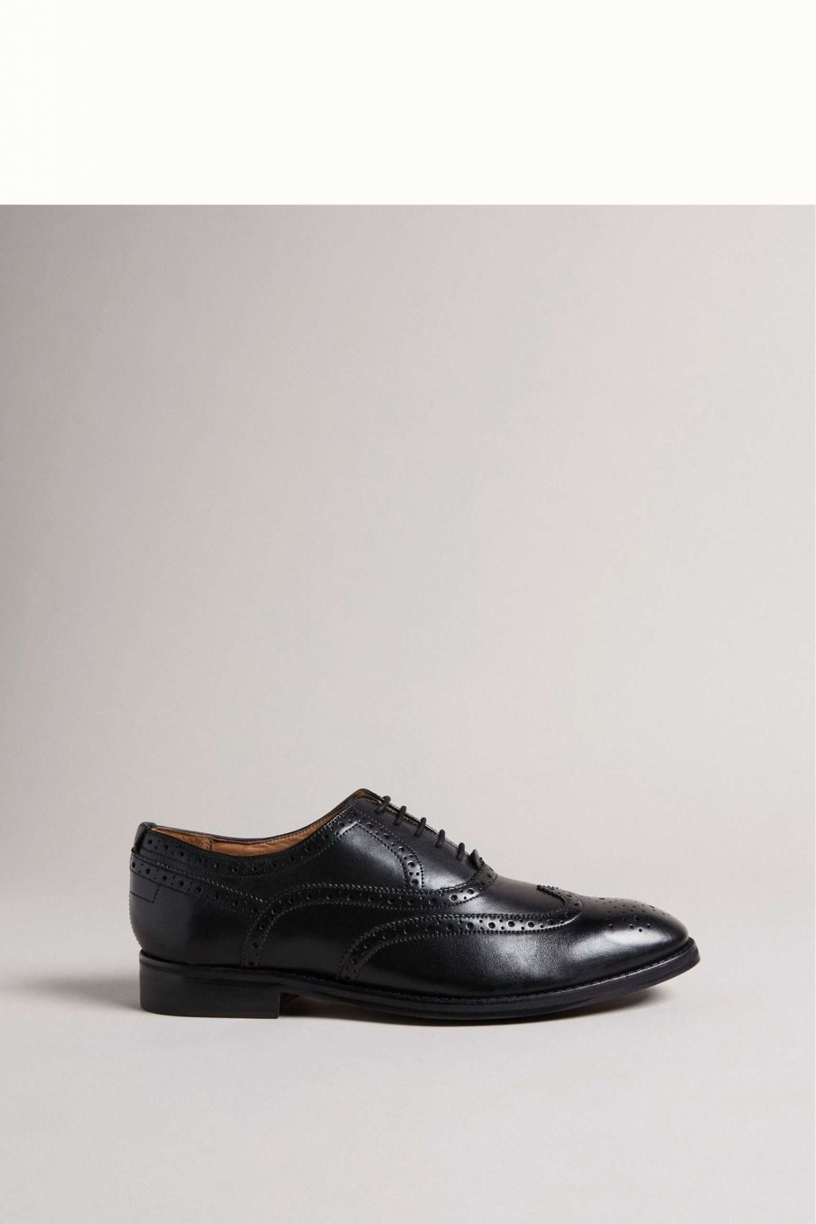 Footwear * | Ted Baker Amaiss Black Formal Leather Brogue Shoes Excellent Quality