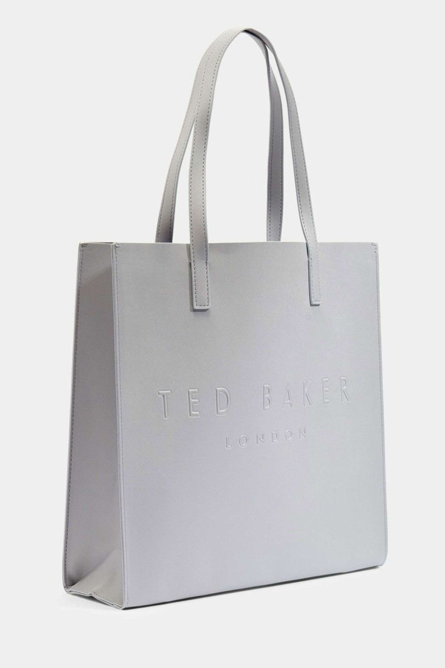 Homeware * | Ted Baker Soocon Grey Crosshatch Large Icon Bag Fashion