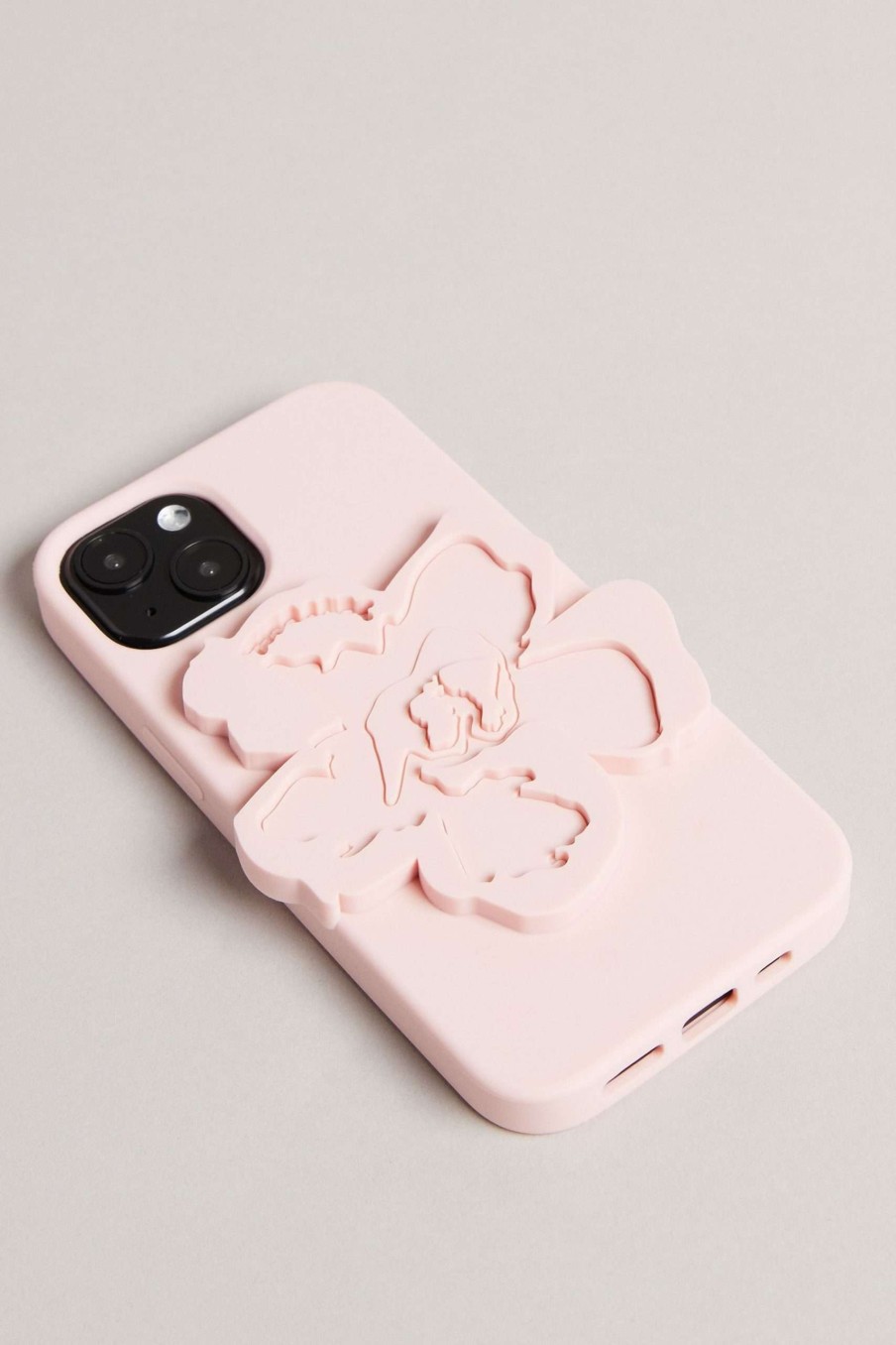 Homeware * | Ted Baker Pink Magnolia Silicone Iphone 13 Clip Case Excellent Quality