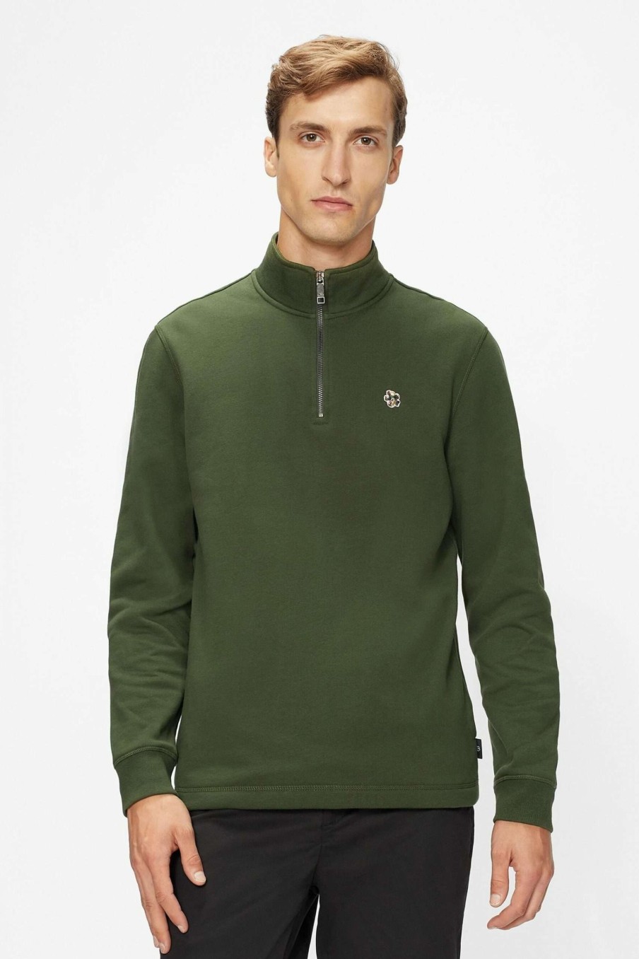 Clothing * | Ted Baker Kilbrn Half Zip Sweatshirt Attractive