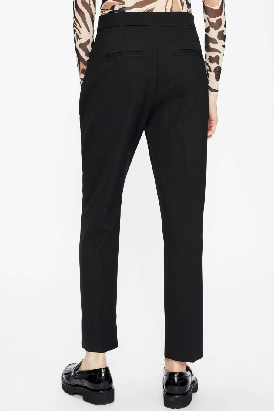 Clothing * | Ted Baker Black Popieyt Tailored Slim Tapered Leg Trousers Fashion