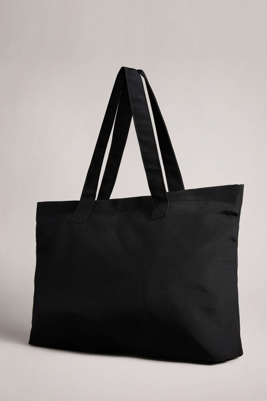 Homeware * | Ted Baker Lidos Black Printed Canvas Tote Bag Opening Sales