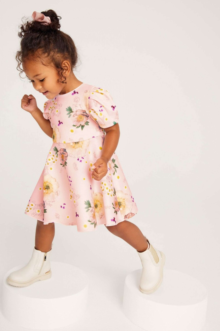 Clothing * | Ted Baker Pink Floral Scuba Dress Special