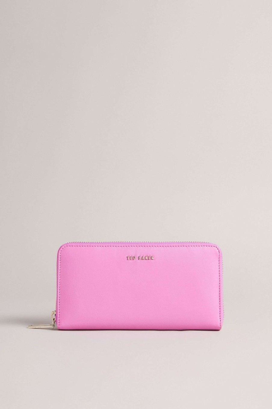 Homeware * | Ted Baker Garcey Pink Large Zip Around Purse Opening Sales