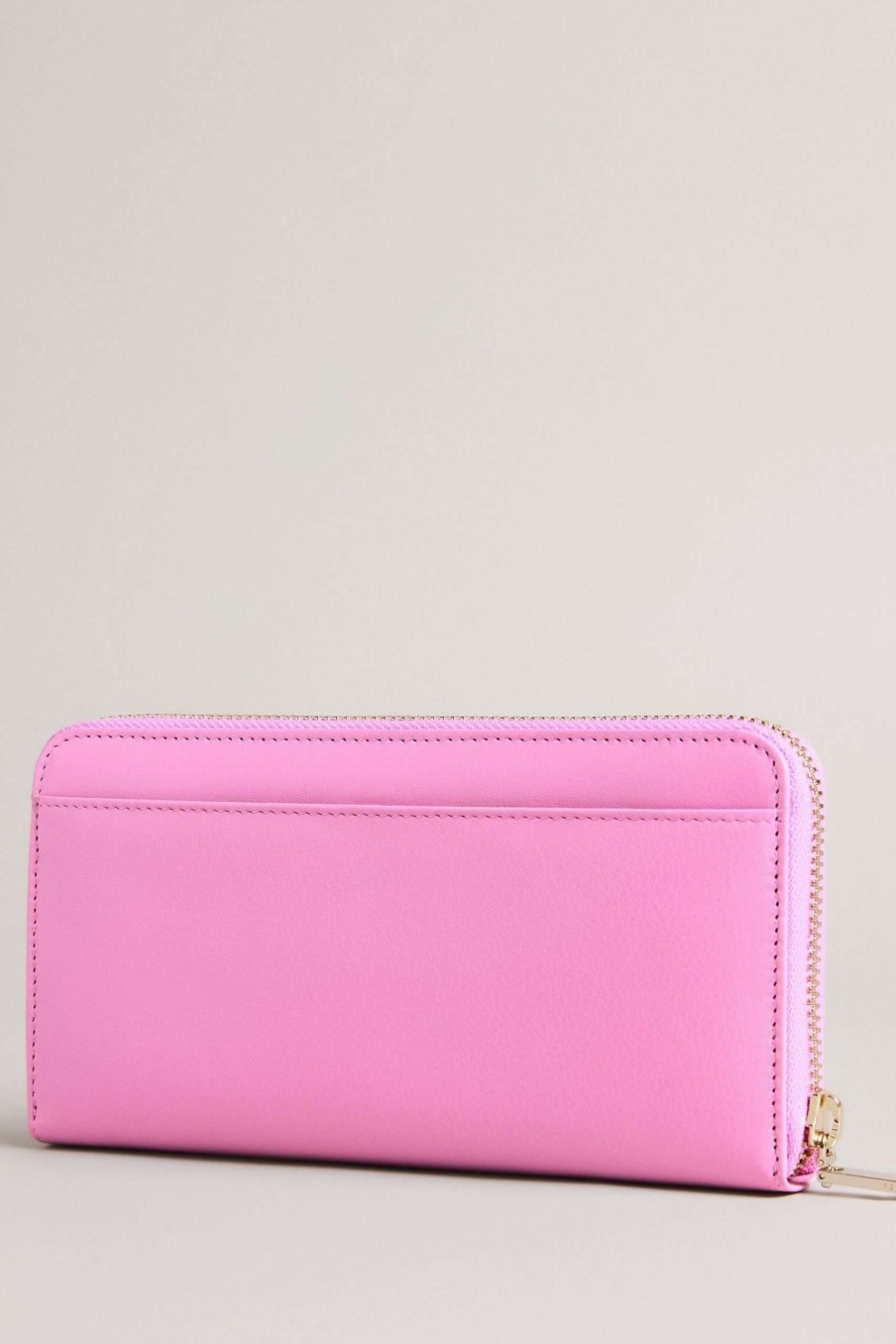 Homeware * | Ted Baker Garcey Pink Large Zip Around Purse Opening Sales