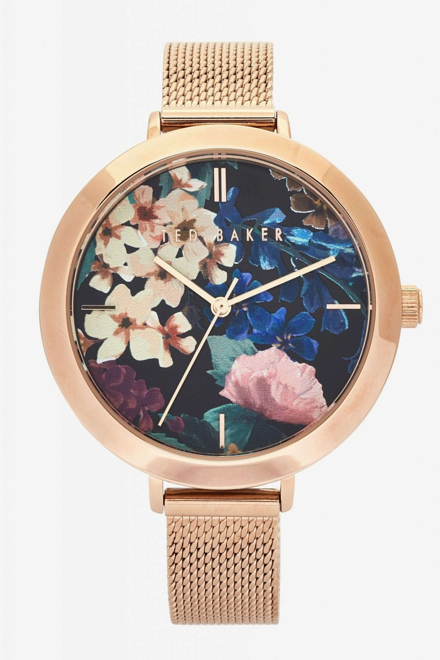 Homeware * | Ted Baker Ammy Floral Rose Gold Watch Closeout Sale